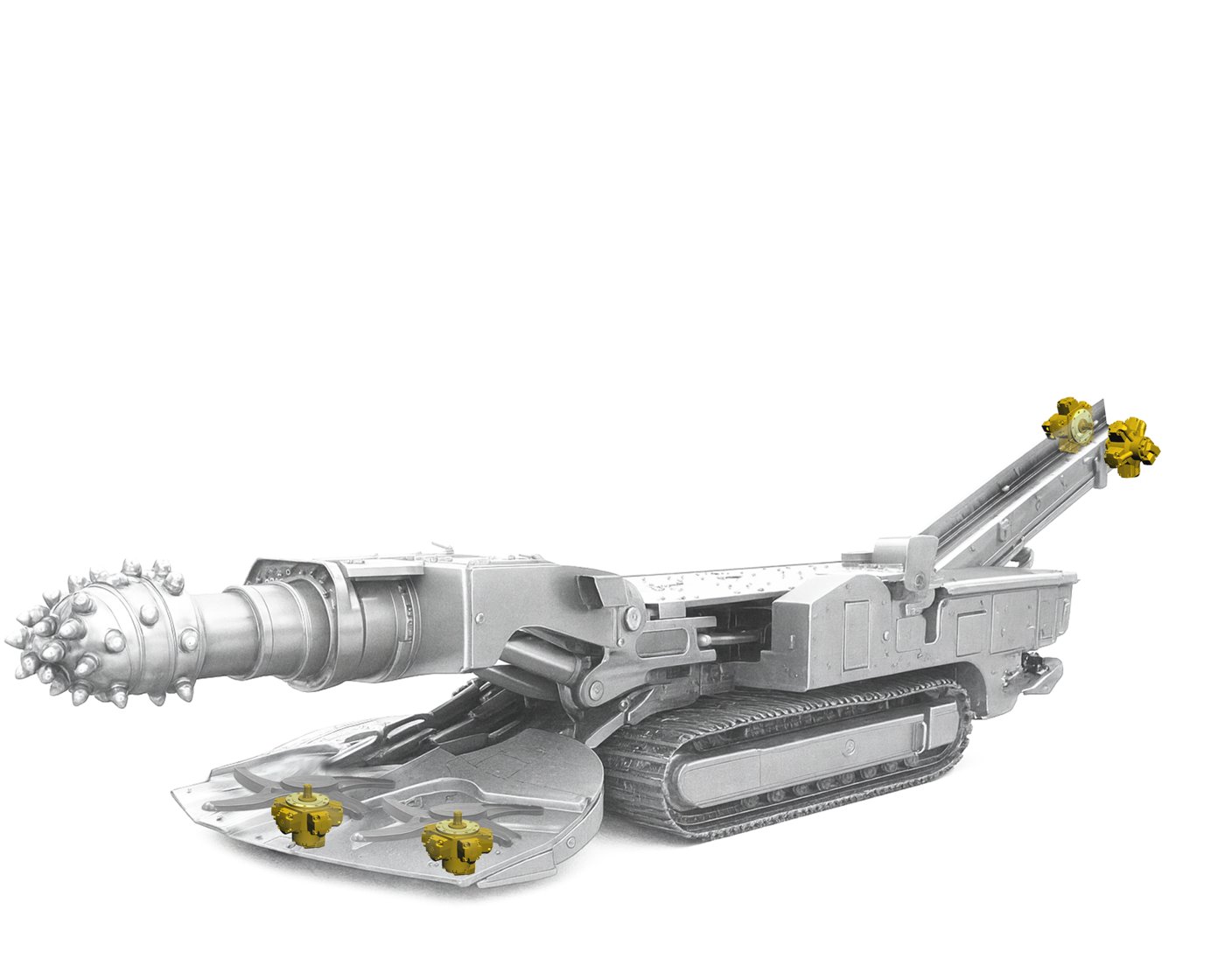 Road header powered by THOTH JMDG radial piston motor
