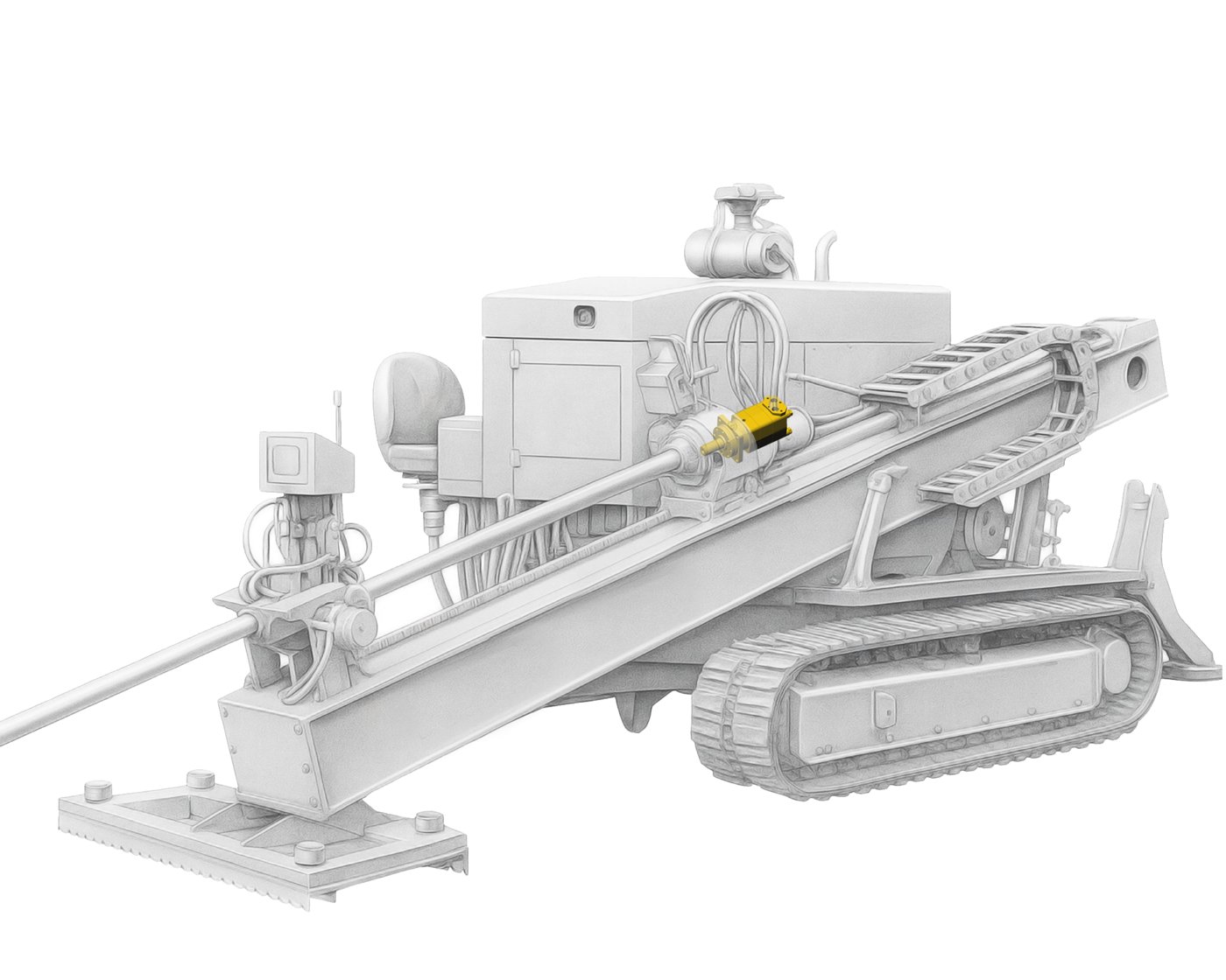Anchor drilling machine driven by THOTH BM5 orbital hydraulic motor