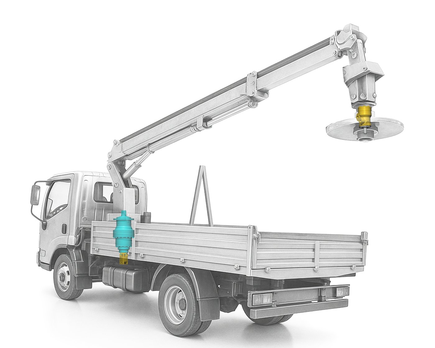 Hedge trimmer truck using THOTH ZCM3 transmission and BMR cutter motors