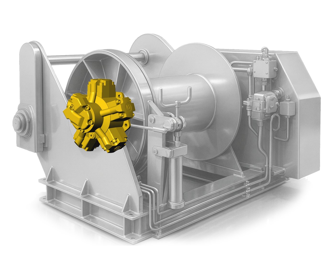 Marine cable lifter driven by THOTH JMDG radial piston motor