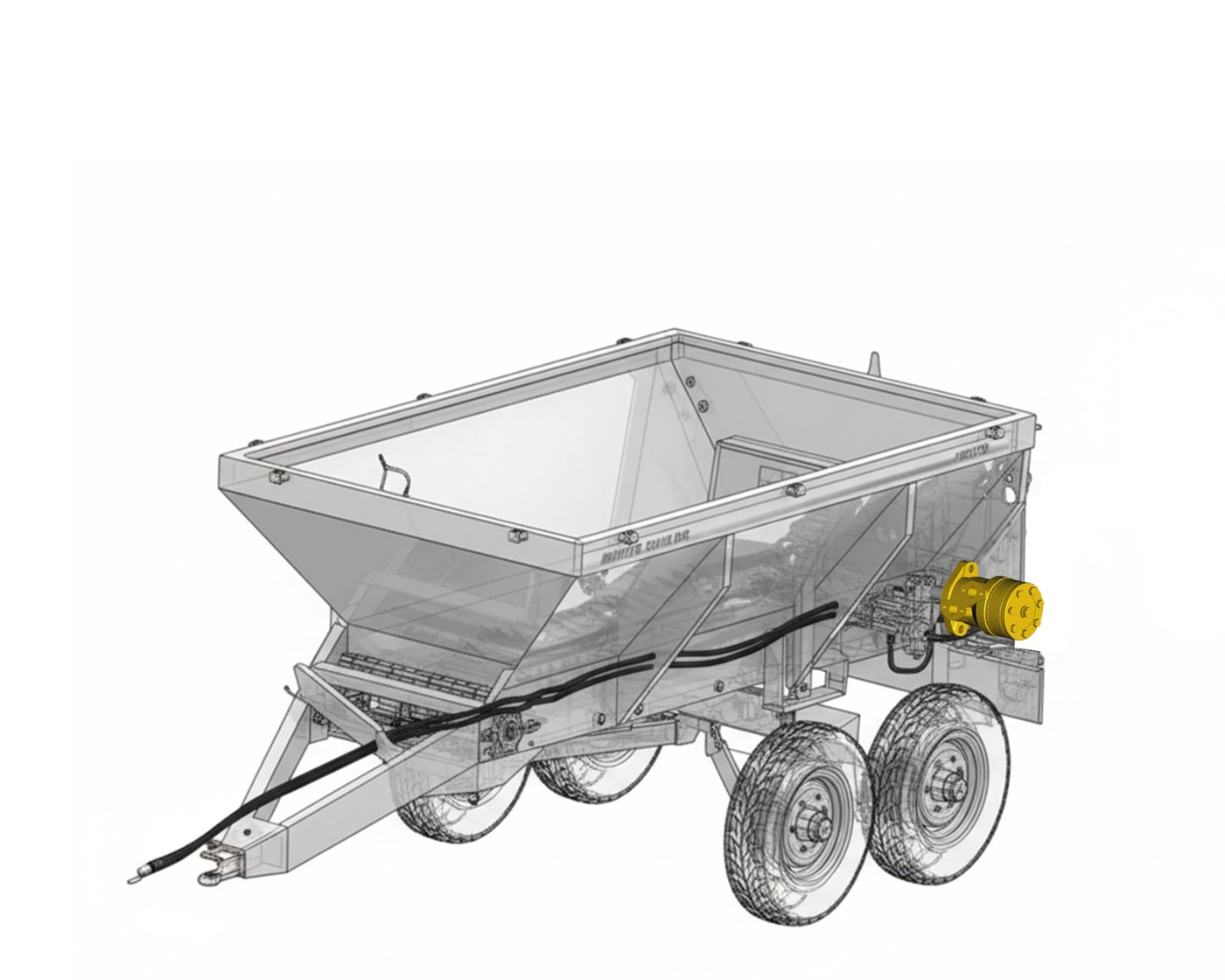 Feed spreader driven by THOTH BMR orbital motor