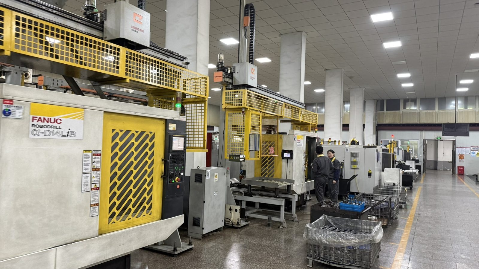 FANUC Robodrill CNC machining line for hydraulic motor parts