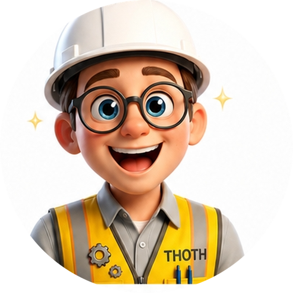THOTH sales guide character, excited expression